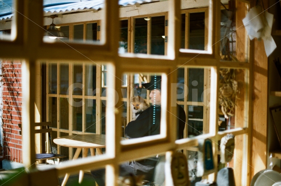 가족,반려견,강아지,인물사진,포메라니안,감성사진,필름사진,아빠,따뜻함,함께,행복,카페,창가,햇살,주말,family,dog,sensitive,window,pomeranian,film,warm,we,happy,sunshine,동물,animal,사람,인물,인간,human,person,개,강아지,dog,doggy,포유류,mammal