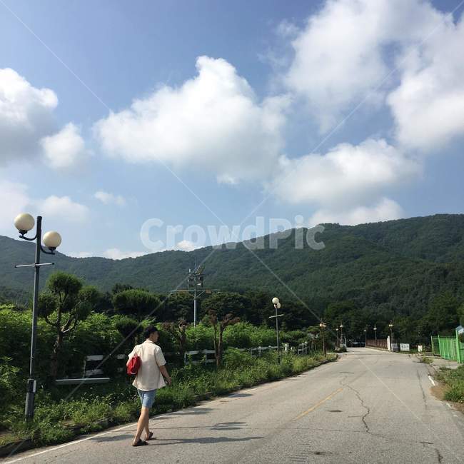 풍경,산,구름,산책,맑음