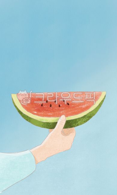 수박,수박일러스트,여름,여름과일,과일,수박씨,수박손그림,손그림,수박만화,색연필,여름그림,배경그림,백그라운드,바탕화면,여름바탕화면,하늘