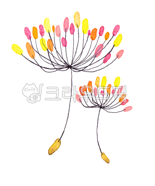 art,미술,민들레,홀씨,민들레홀씨,알록달록,봄,자연,식물,씨앗,수채화,물감,손그림,펜화,핑크,노랑,식물일러스트,민들레씨앗,씨앗일러스트,watercolor,dandelion,dandelionspores,illustration,plant,spring,nature,drawing,pendrawing