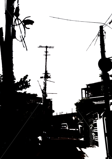골목길,골목,거리,흑백,골목모습,서울거리,누끼,remove background