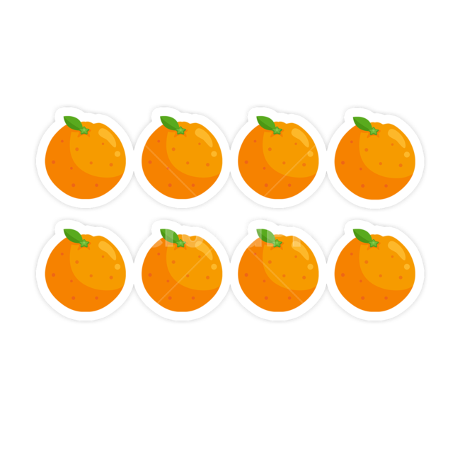 숫자,귤,오렌지,여덟,팔,누끼,remove background