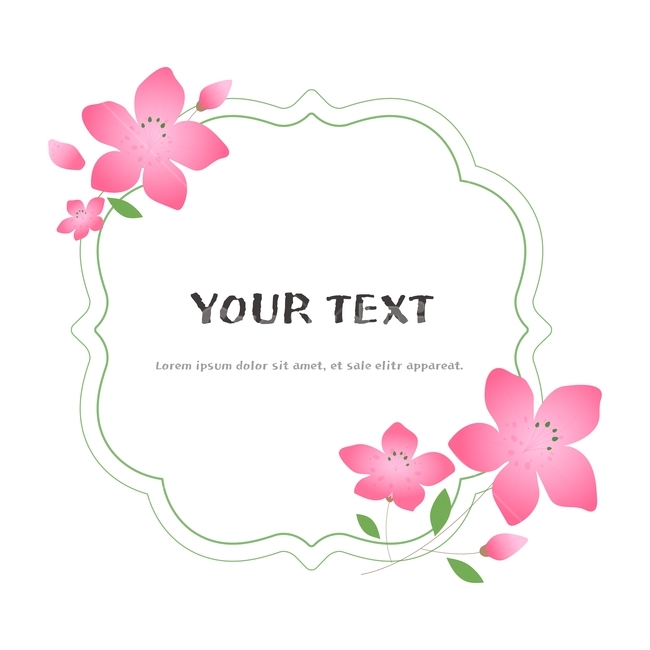 진달래,연산홍,철쭉,꽃,봄꽃,봄,프레임,텍스트박스,라벨,탬플릿,템플릿,봄,계절,spring,season,그래픽,일러스트레이션,graphic,illustration