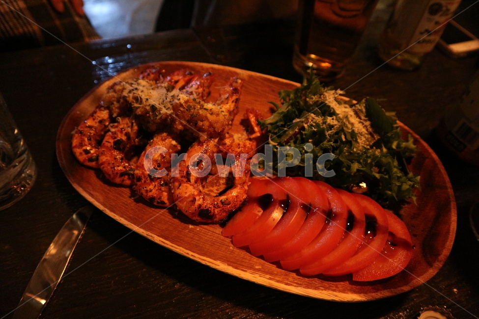 새우요리,새우,토마토,감성주점,데코