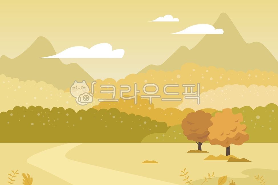 forest,countryside scenery,Ginkgo,Thanksgiving,peaceful,cloud,Maple leaf,Field,trail,mountain,fallen leaves,road,sight,drawing,season,vector,quiet,Chuseok,park,Maple,nature,countryside,autumn scenery,tree,brown,outdoor,painting,background,plant,illustrati