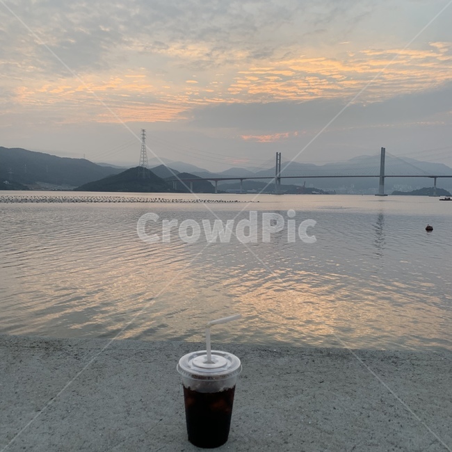 다리,대교,감성,힐링,노을