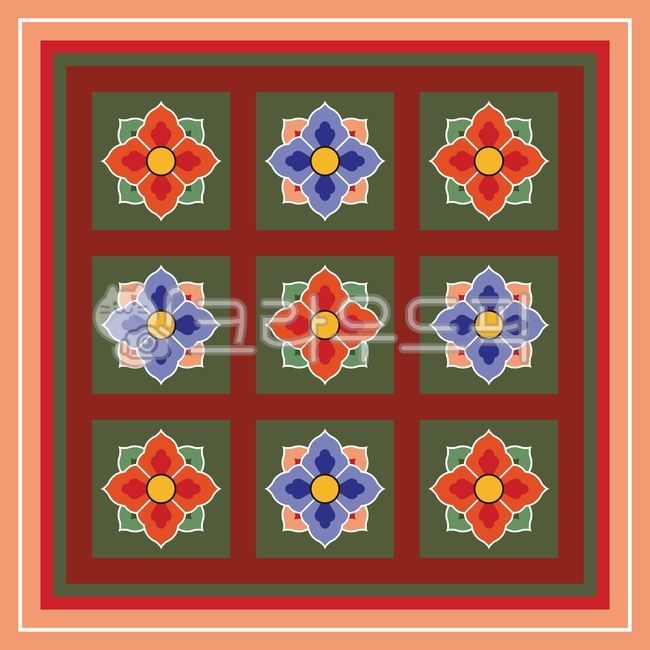 Dancheong, Korean Dancheong, Korean traditional patterns, Dancheong ...