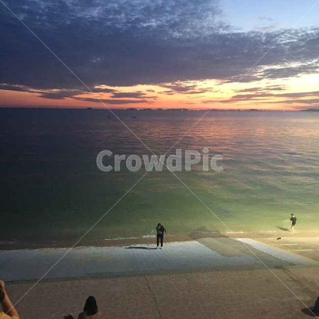 노을,바다,해변,쓸쓸함,밤바다,붉은,자연,풍경,nature,landscape,사람들,대중,군중,other people,crowd,outdoors,옥외