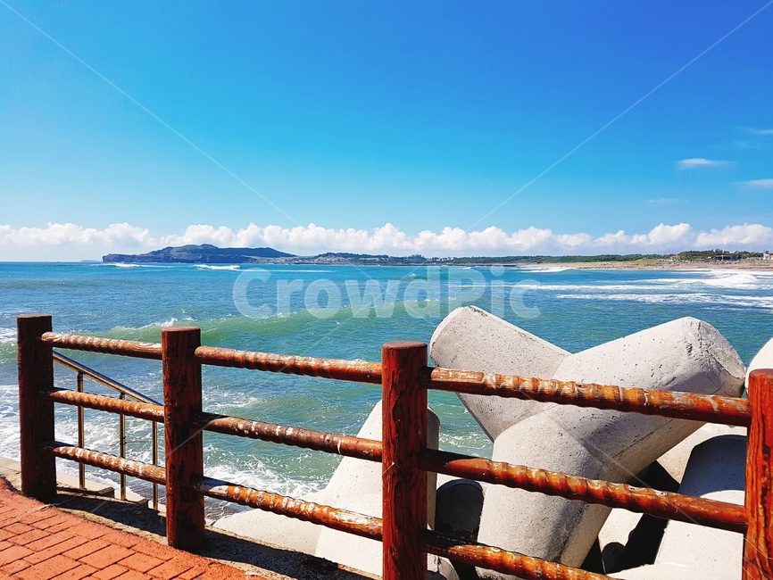 난간,제주도,바다,방파제,서귀포,sea,jejudo,구름