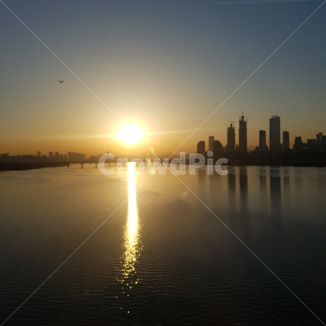 한강,해,서울,저녁,노을,도시,풍경,city,landscape,한국도시풍경,한국도시경관,korea cityscape,실루엣,그림자,silhouette,shadow,flare,플레어,light,빛,sunlight,햇빛