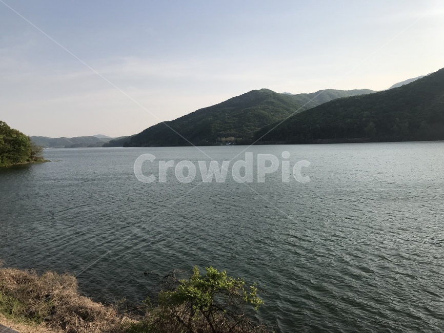 댐,강,바람,산,물