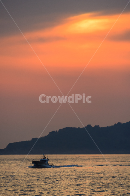 해변,노을,바다,일축,해질녘,자연,풍경,nature,landscape,outdoors,옥외,vehicle,차량,transportation,교통,boat,보트