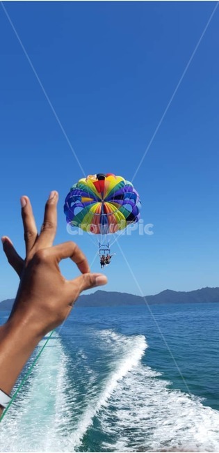 패러세일링,parasailing,하늘,바다,파도,물결,자연,사람,인간,person,sky,sea
