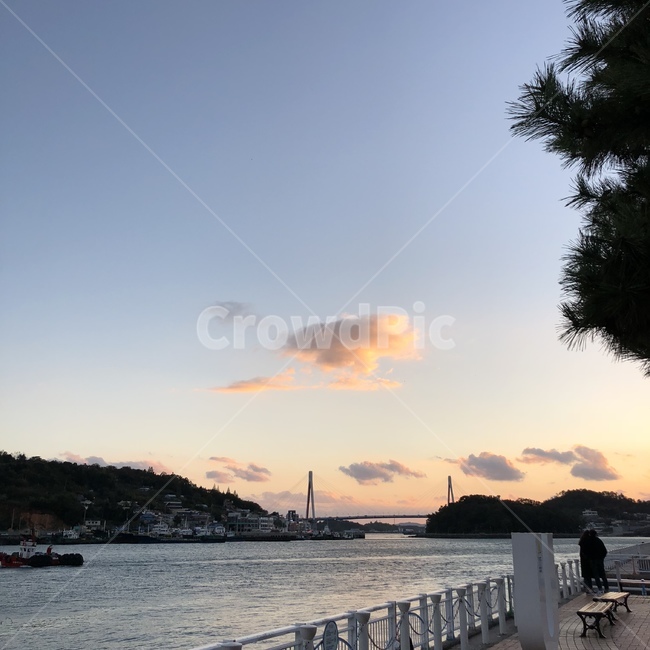 노을,하늘,구름,해,바다