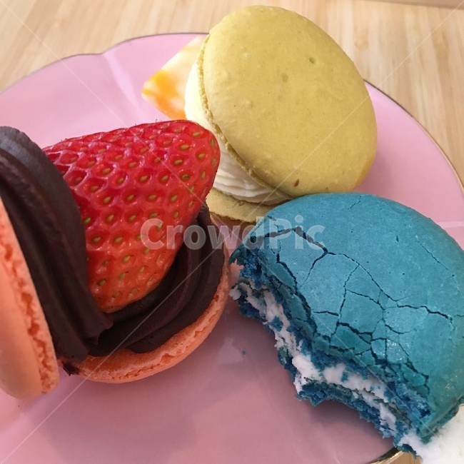 마카롱,음식,디저트,색감,딸기