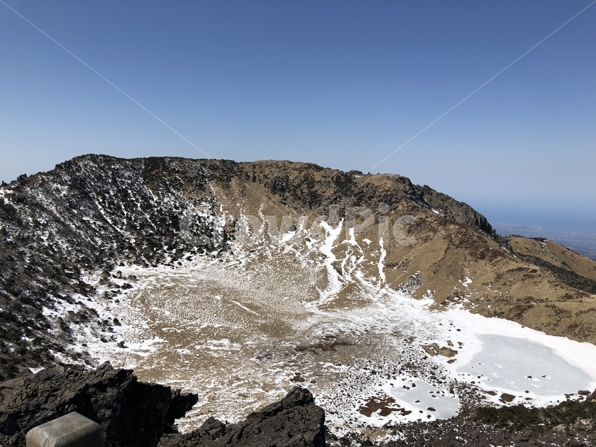 한라산,제주도,자연,백록담,등산,눈
