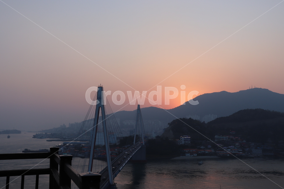 돌산대교,밤,노을,노을바다,여수바다,야경,느낌,하늘,바다,어둠,저녁,운치