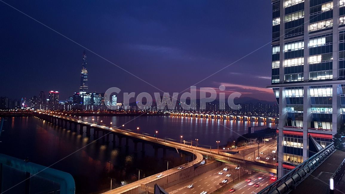 야경,하늘,풍경,다리,하늘색,보라색,야경,밤,풍경,nightscape,night,landscape,도시,city,한국도시풍경,한국도시경관,korea cityscape,road,도로