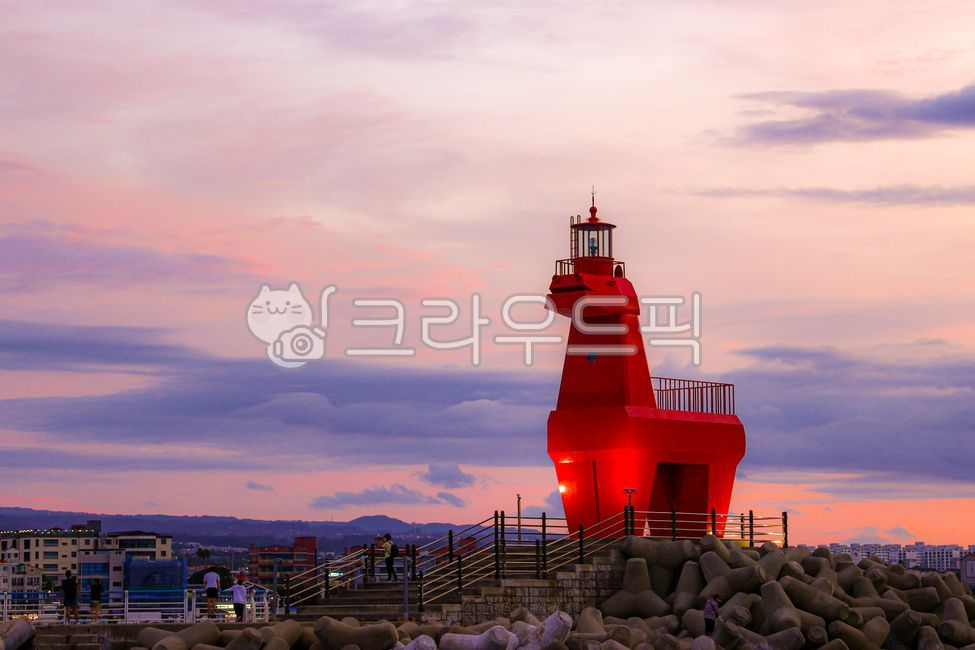 제주도,이호테우,등대,말등대,노을,이호테우해변