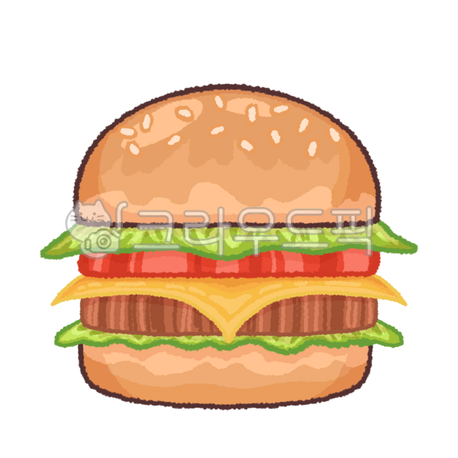 햄버거,음식,푸드,그림,일러스트,패스트푸드,패티,빵,hamburger,food,illustration,fastfood