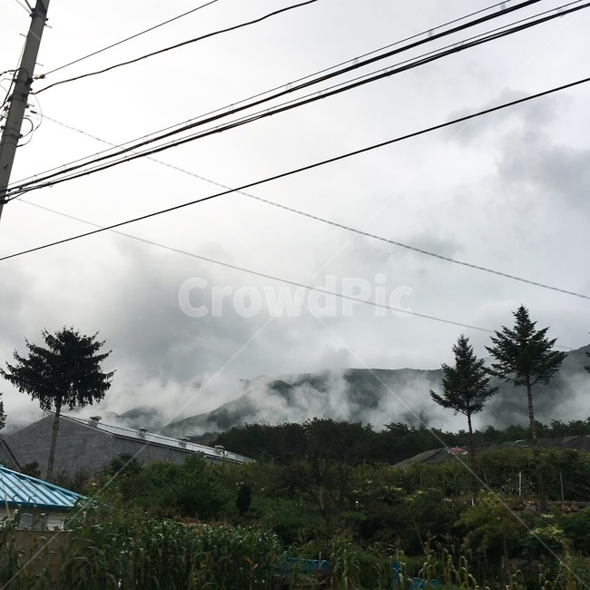 제주도,흐린날,안개,하늘,풍경,산,jeju,sky,fog,자연,풍경,nature,landscape,시골,마을,country,rural,town,cable,케이블