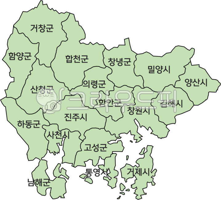 경상남도,경남,지도,지도일러,지도그림,경남지도,지도제작,png지도,map