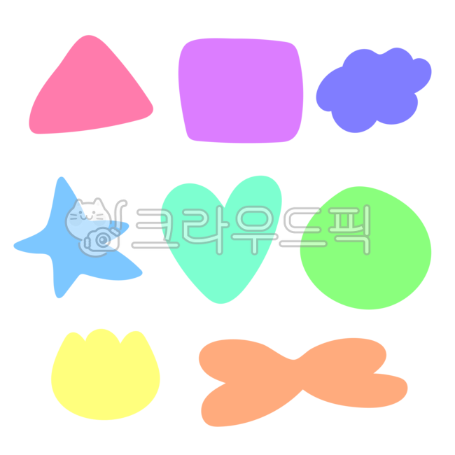 Decorating a diary,star,shape,png,Day care Center,Dohyeon,triangle,cloud,Stker,square,Good Note Decoration,Shape illustration,Dakku,kindergarden,butterfly,illustration,circle
