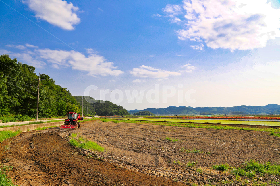 트랙터,로타리,로타리작업,밭갈기,밭갈이,자연,풍경,nature,landscape,시골,마을,country,rural,town,산업,industry,industrial,농업,농사,agriculture,farming,farming industry,ground,바닥,outdoors,옥외,land,땅,soil,흙