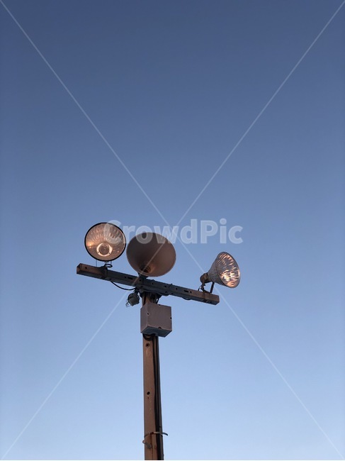 전등,가로등,바다,아침,해변