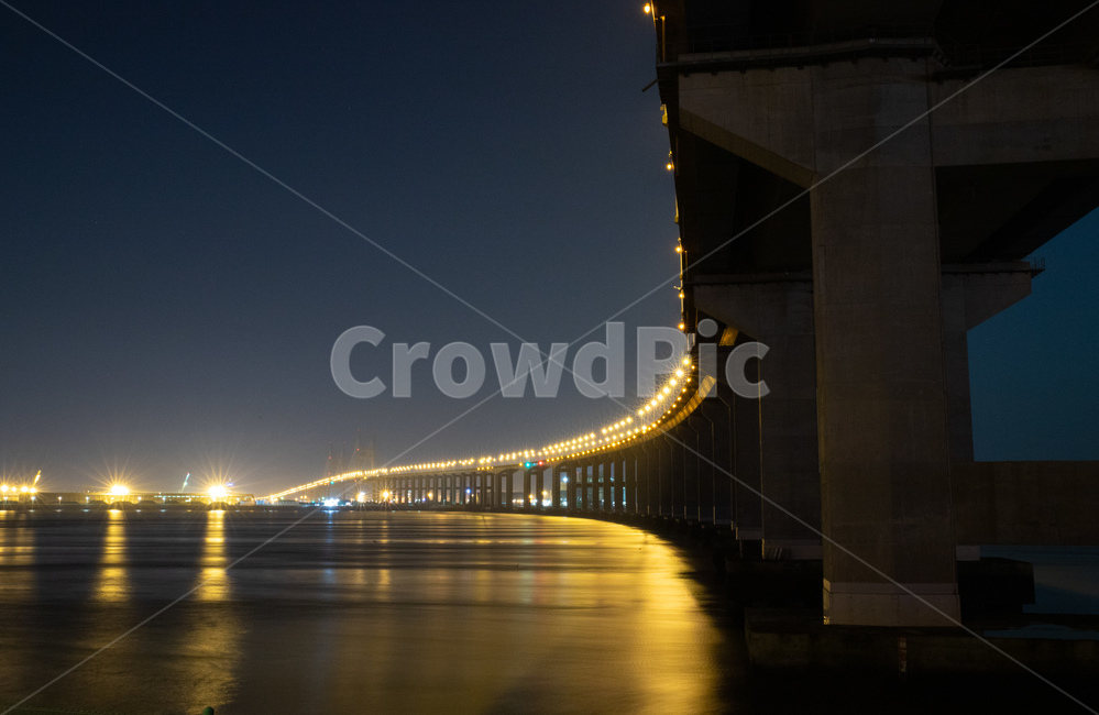 당진,다리,밤바다,풍경,야경,서해안고속도로,도로,바다풍경,야경,밤,풍경,nightscape,night,landscape,건축물,건물외관,exterior,building,structure,architecture,construction,road