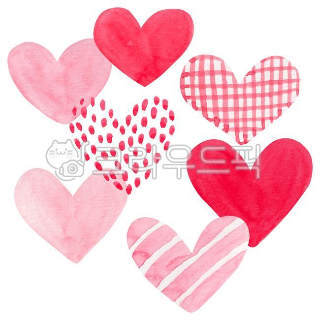 일러스트,일러스트레이션,그림,드로잉,수채화,수작업,손그림,패턴,하트,사랑,빨간색,분홍색,핑크,고백,발렌타인,발렌타인데이,화이트데이,빼빼로데이,illustraton,drawing,watercolor,hand,drawn,pink,heart,love,valentine