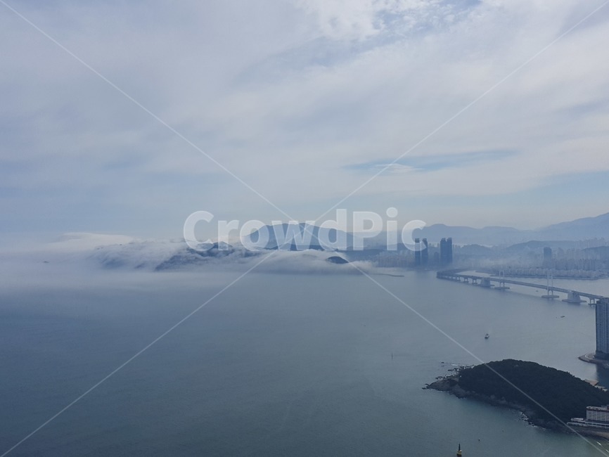 부산,해운대,뷰,해무,lct,바닷가,여름,장마