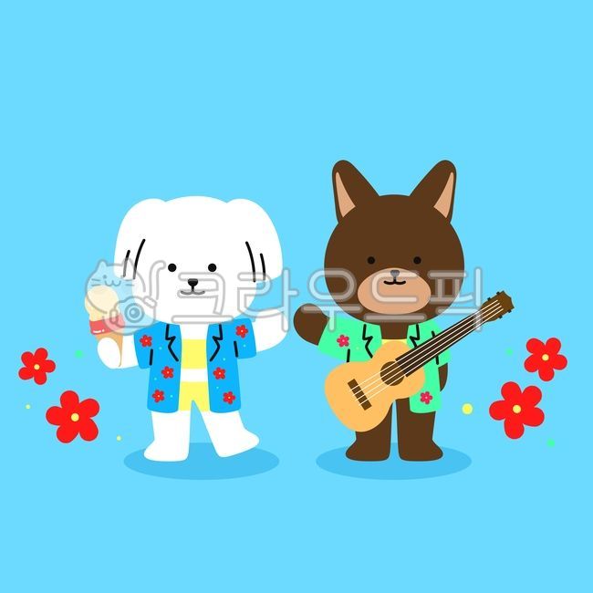 강아지,말티즈,치와와,강아지일러스트,강아지캐릭터,강아지그림,반려동물,말티즈캐릭터,치와와캐릭터,하와이안,여름,바캉스,아이스크림,우쿠렐레,기타,수영복,플랫,깔끔한,심플한,귀여운,반려동물일러스트,동물캐릭터,귀여운강아지캐릭터,여름강아지,여름강아지일러스트