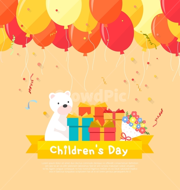 풍선,곰,선물,선물상자,꽃다발,이벤트,기념일,어린이날,어린이,어린아이,child,children,kid,기념일,축하,anniversary,congratulation,celebrate,celebration,그래픽,일러스트레이션,graphic,illustration