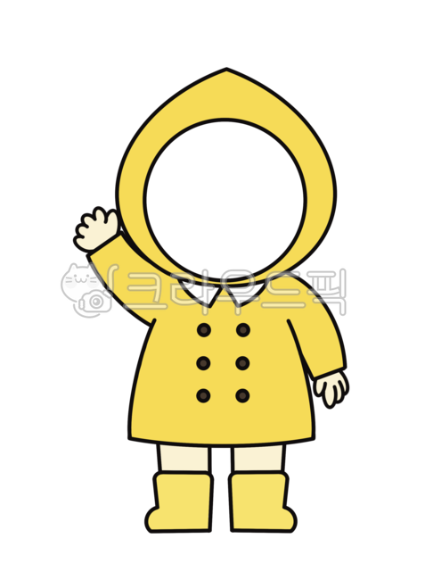 비옷입은어린이, 우비입은어린이, 비옷일러스트, 우비얼굴합성, 우비합성, 사진,이미지,일러스트,캘리그라피 - ENAH작가