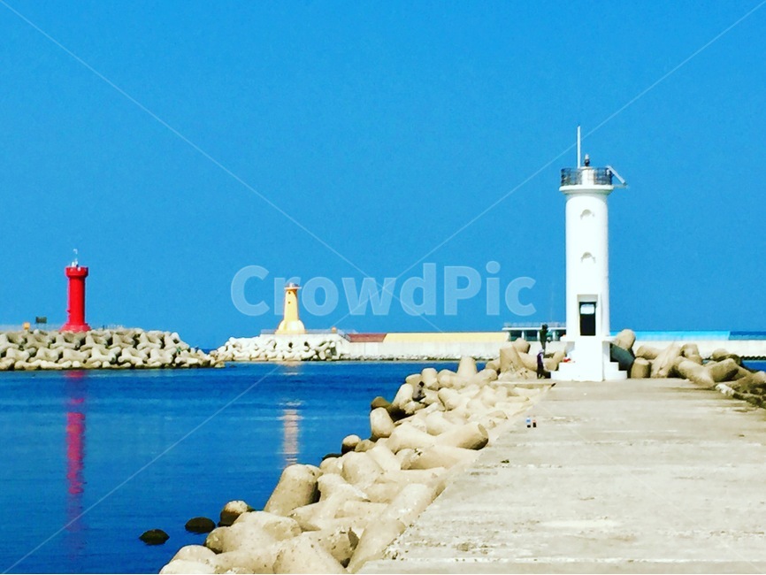 주문진,주문진항,강원도,여름,등대,바다,블루,방파제,항구,등대,lighthouse