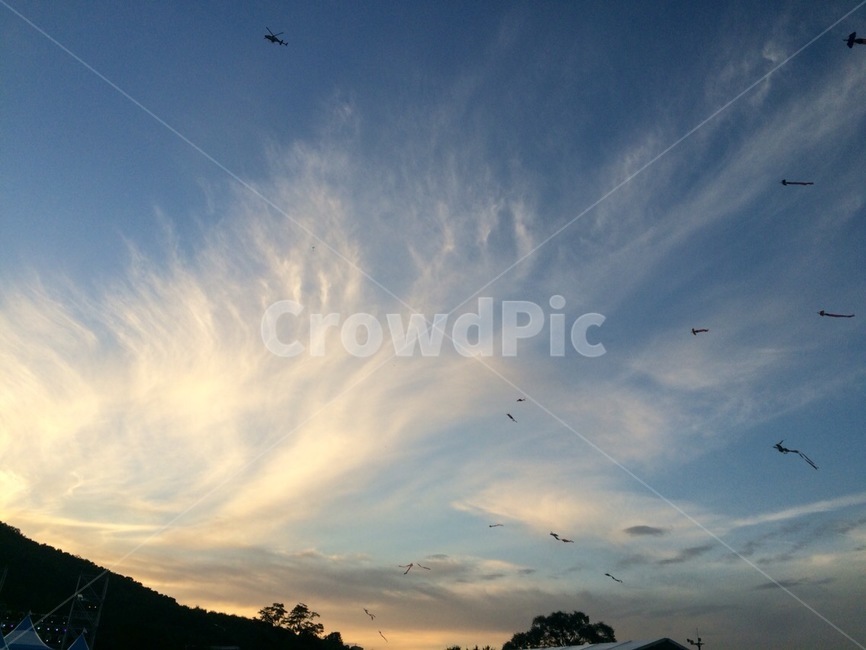 연날리기,구름,노을,하늘,풍경,자연,풍경,nature,landscape,outdoors,옥외,sky