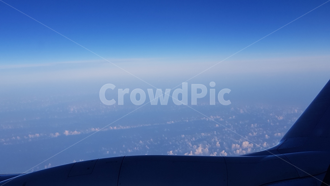 여행,출국,귀국,비행,구름,하늘