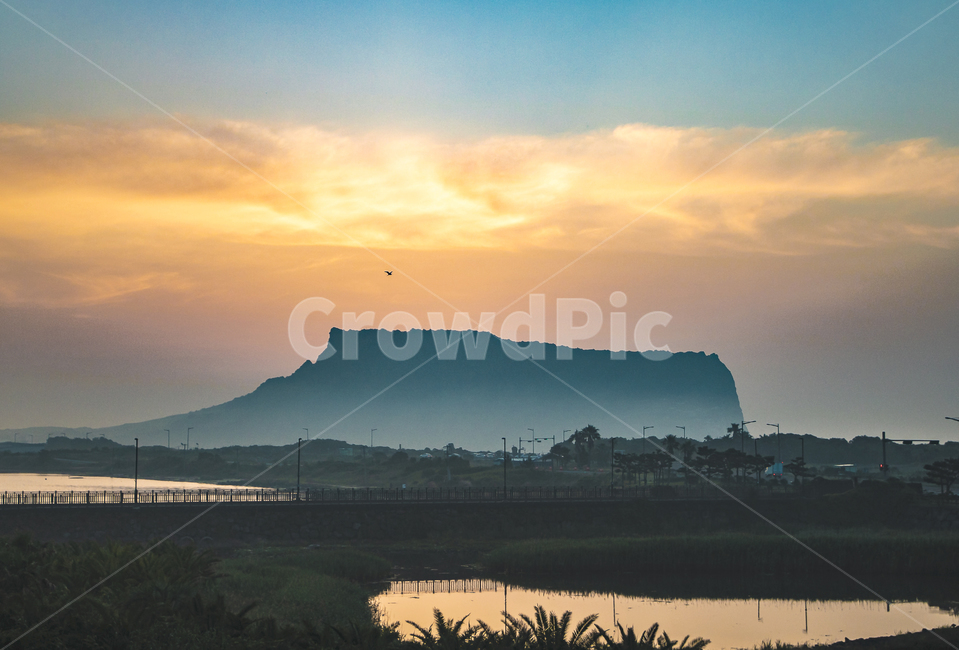 성산일출봉,일출,아침,제주도,아침햇살,선샤인,물안개