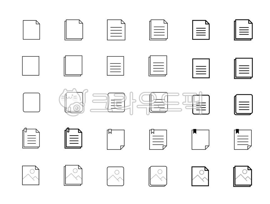 서류, 문서, 아이콘, 픽토그램, document, 사진,이미지,일러스트,캘리그라피 - Dwpthumb작가