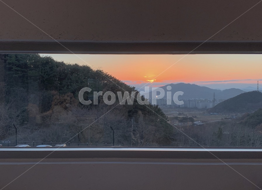 nature,자연,노을,산,경치
