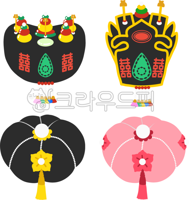 족두리,한복,전통,한복장신구,한복장식,족두리그림,족두리일러스트,전통혼례,손그림,얼굴합성,한국족두리