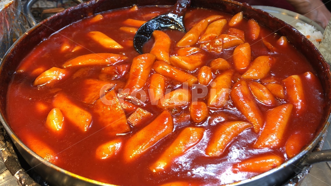 떡볶이,빨간색,음식,간식,매운