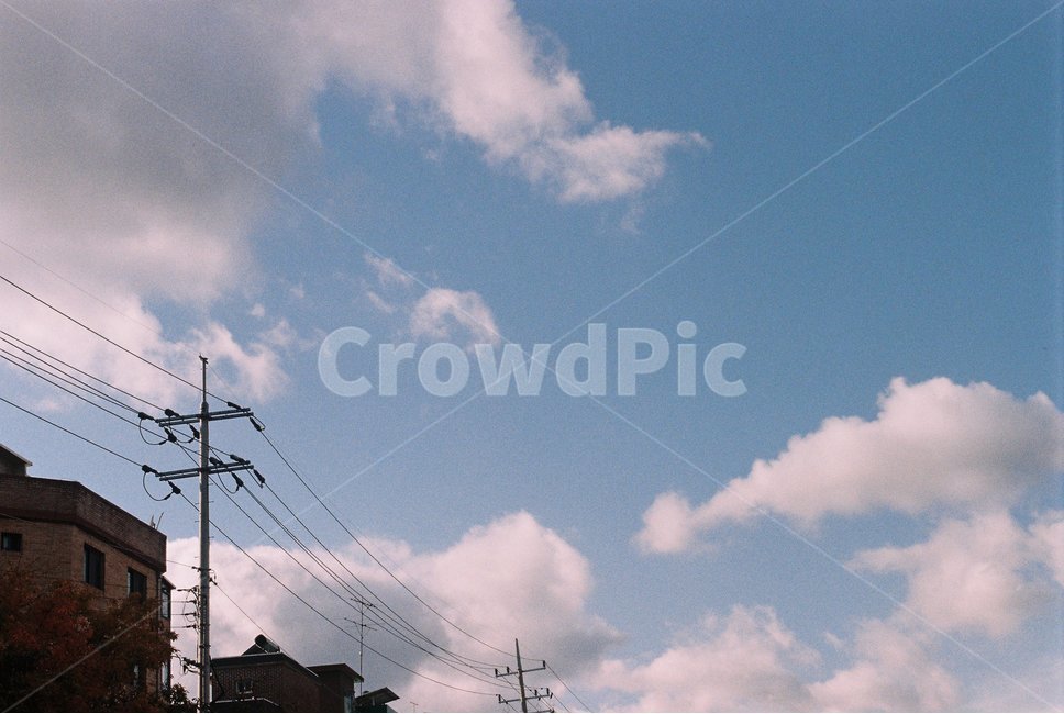 필름,필름카메라,감성사진,필름사진,하늘,역광,자연,풍경,nature,landscape,cable,케이블