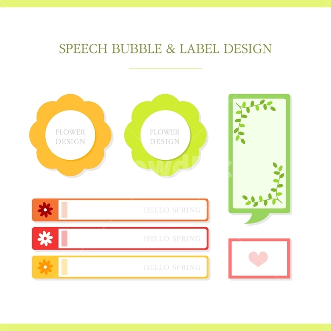 봄,식물,꽃,라벨,말풍선,텍스트박스,봄,계절,spring,season,그래픽,일러스트레이션,graphic,illustration