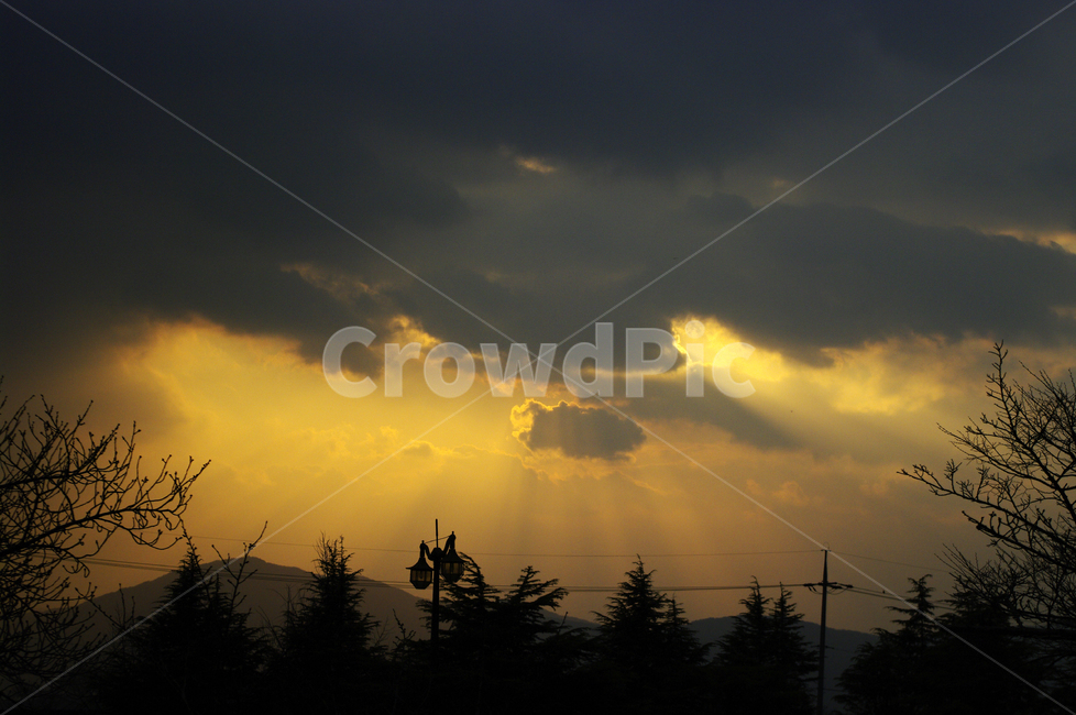 하늘,노을,나무,그림자,sunset,구름,빛내림,자연,풍경,nature,landscape