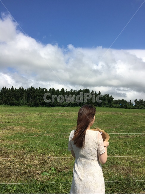 제주도,뒷모습,여자뒷모습,여름,인물,계절,사람,여유,풍경,여성,여행,lady,nature,자연,outdoors,하늘,구름,들판,woman,날씨,푸른,인간,여자,제주도여행,드레스,하얀드레스,목초지,들,잔디,grass,의류,의복,human,옥외,weather,clothing,apparel,긴머리,여름여행,사람,인물,인간,human,person,여성,여자,woman,female,lady,여행,휴가,traveling,vacation,trip