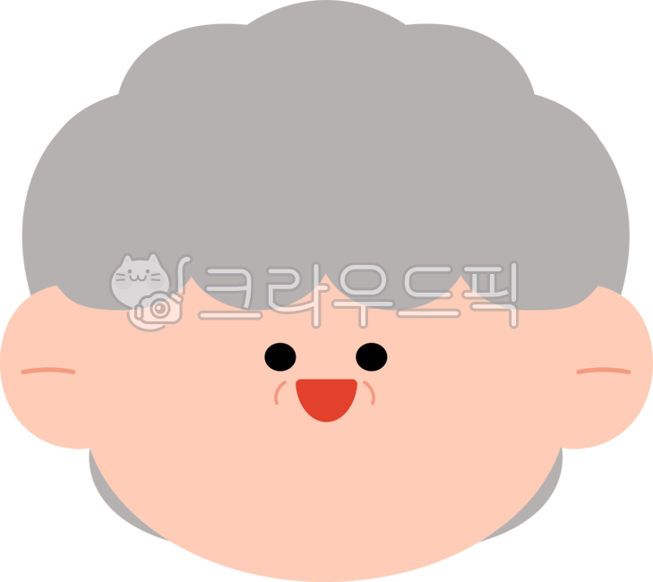 사람,노인,할머니,웃는,얼굴,어른,인자한,귀여운,가족,도안