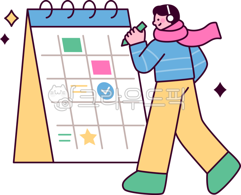 plan,planner,plan,outline,scheduler,schedule,to-do,person,full body,new year plan,planned,organized,calendar,sticker,check
