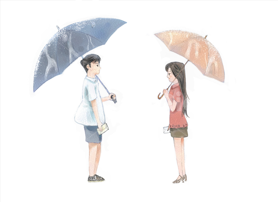 season,summer계절,시즌,여름,여름방학,여름휴가,더운,반팔,시원함,썸머,휴가철,여름배경,여름풍경,휴가시즌,스토리텔링,예쁜,아름다움,예쁜그림,표정,표현,행동,느낌,감성,힐링,라이프스타일,페인터,회화,일러스트,일러스트레이션,핸드드로잉,드로잉,수작업,아트,클립,클립아트,아트클립,만화,카툰,삽화,그래픽,수채화,유화,파스텔,손그림,웹,앱,소스,상황,상황그림,화이트배경,캐릭터,남녀,남자,여자,연인,커플,부부,만남,마주침,소식,펜팔,편지,편지봉투,바라봄,응시,흐린날,흐림,비,빗방울,비오는날,소나기,물방울,여름비,나무,젖은,일기,일기예보,2인,여름,계절,summer,season